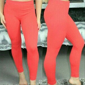QUILTED TEXTURED FLEECE LINED LEGGINGS